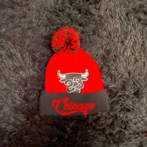 Red and Black Chicago Bulls hat